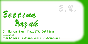 bettina mazak business card